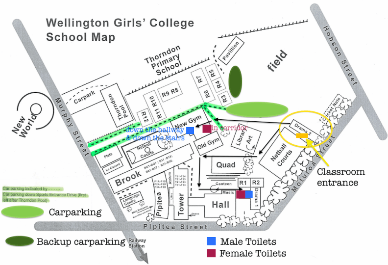 Wgtn Girls College map